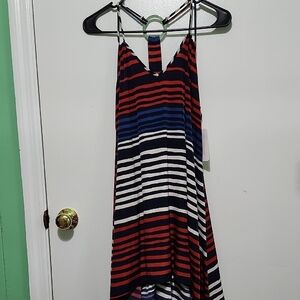 Chic V-Neck Striped Dress